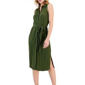 COPY - INC sleeveless Shirt Dress Elegant Green Size Medium NWT
